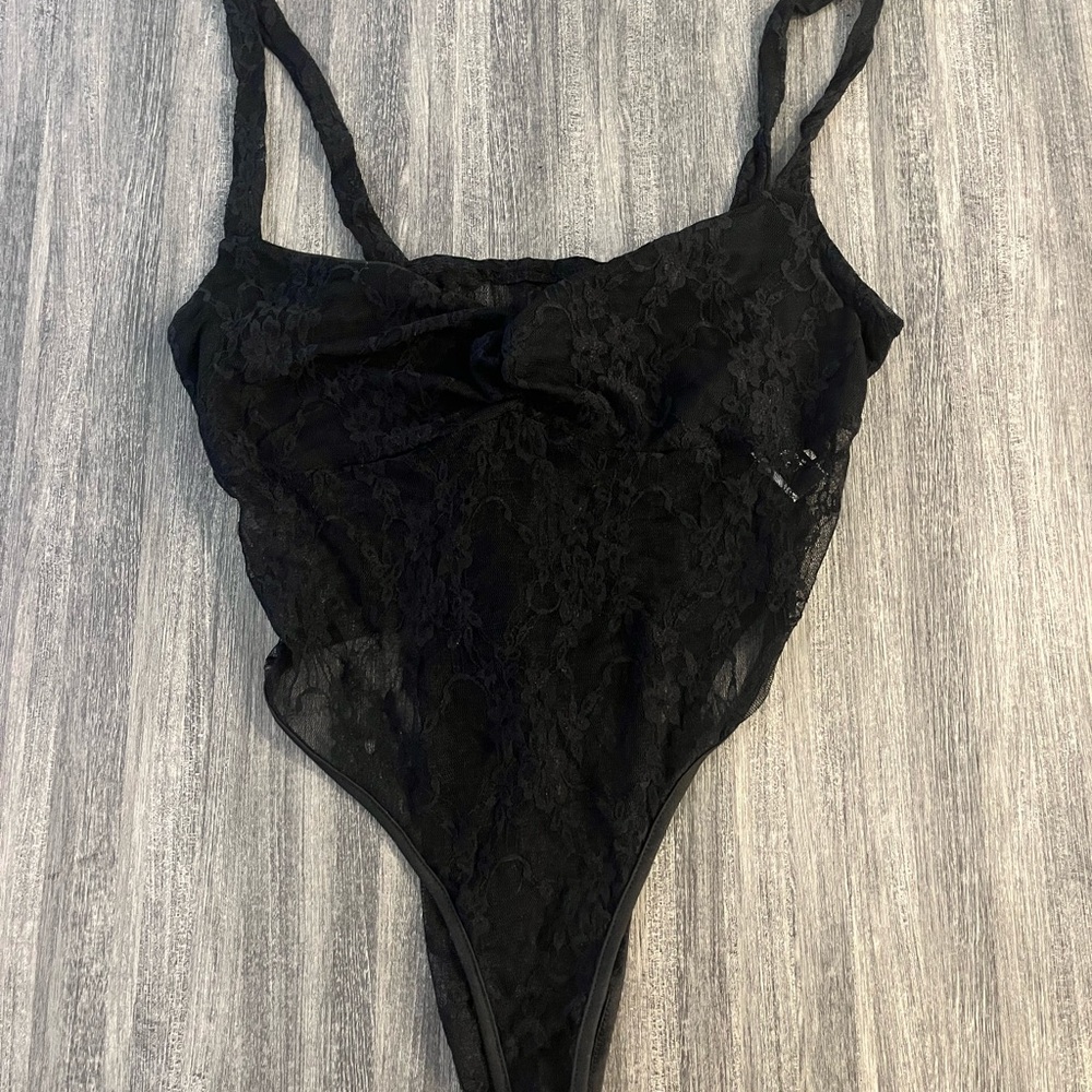 SHEIN Black Lace Bodysuit